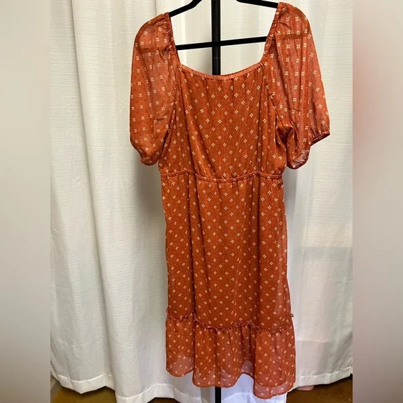 Lucky Brand rust medallion NWT dress | size XL - Picture 7 of 9